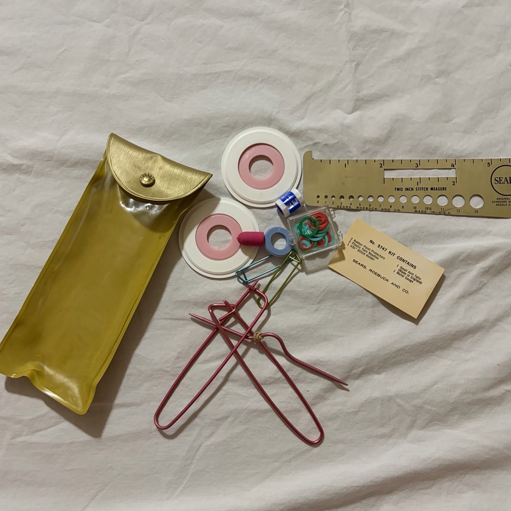 Vintage Sears knitting accessories